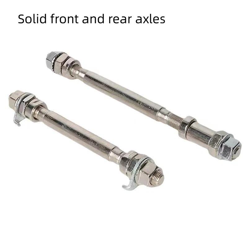 1/2Pcs Solid Axle Hub With Bearings Front And Rear Axles For Mountain Bike Bicycle Axle Core With 6200Rs Bike Parts