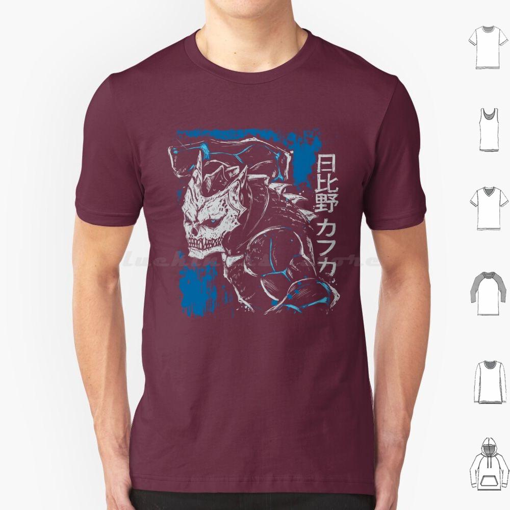 Kaiju Kafka Hibino T Shirt 6xl Cotton Cool Tee Kafka Hibino Kaiju Kaiju No 8 Silhouette Figure Sketch Defense Force Dark Blue