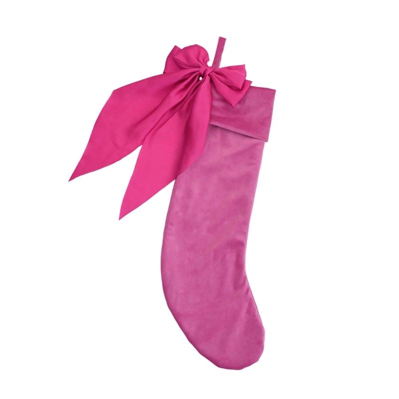 Christmas Stockings Bows Christmas Hanging Socks for Christmas Decorations J0MC