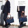 Orobianco Tote Rimonta Nylon and Genuine Made In Nylon and Large A4 ALCADIA Bag, Leather, Unisex, Italy, Crocodile-Look Leather, Unisex,