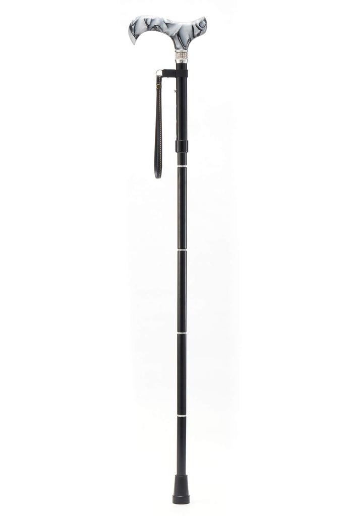 Merry Sticks faltbarer Gehstock stilvoll und für Männer und perfektes Geschenk für Respekt vor den Alten und Altenpflege Royal Crystal Black - Leichtgewichtig,