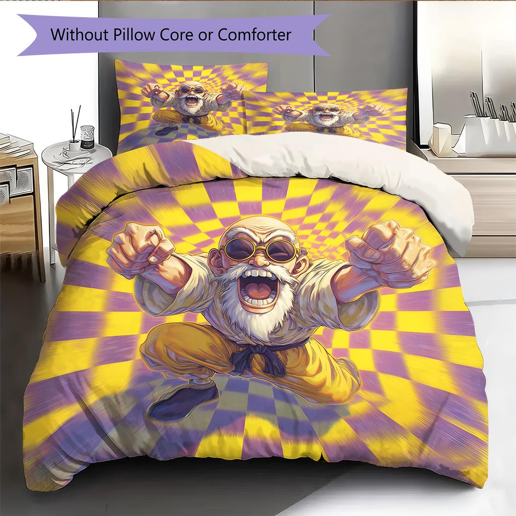 Set Copripiumino Trapuntato con Fantasia Cartone Animato Federa Decorazione per la Casa Regalo di Compleanno (1 * copripiumino + 2 * federa, senza nucleo)