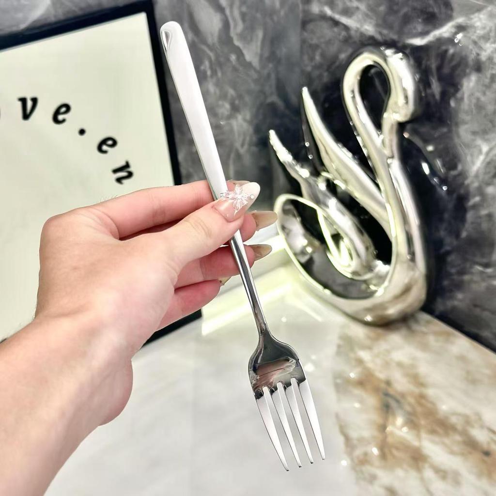 Korean Style 304 Stainless Steel Dining Set: Dinner Fork, Spoon, Soup Spoon