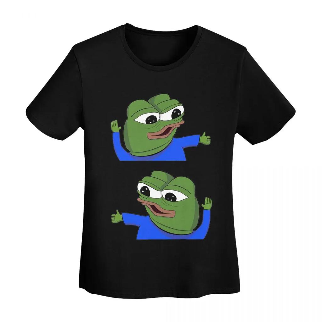 Pepe The Frog Peepo Emote TShirt Women Short Sleeve T Shirts Crew Neck Streetwear Cotton Summer Tees Streetwear