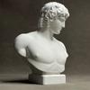 Abstract Plaster Sculpture Life-sized Statue Antinous European Retro Decorative Figurines Room Decoration Accessories
