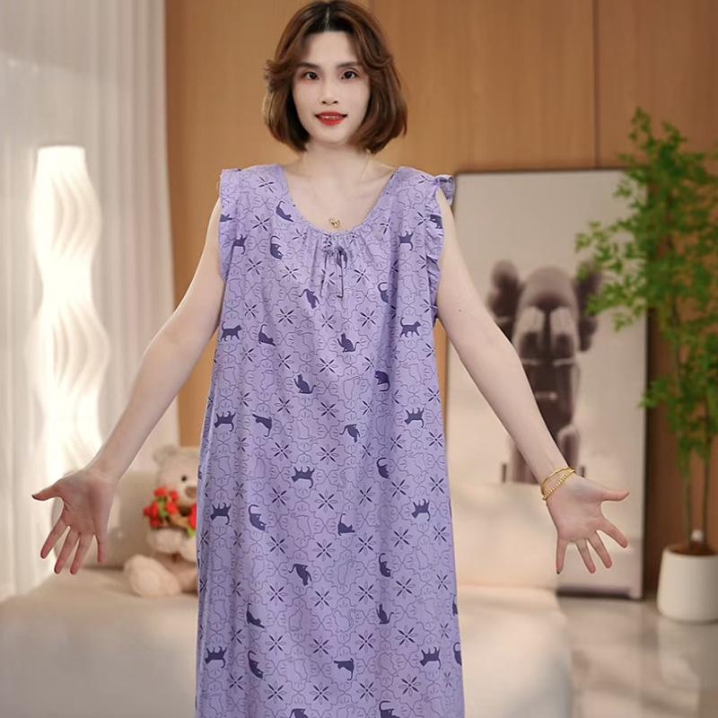 Women's Cotton Silk Camisole Pajama Dress - Summer, Loose Fit, Cute Japanese Style, Sexy and Thin, Perfect for Students