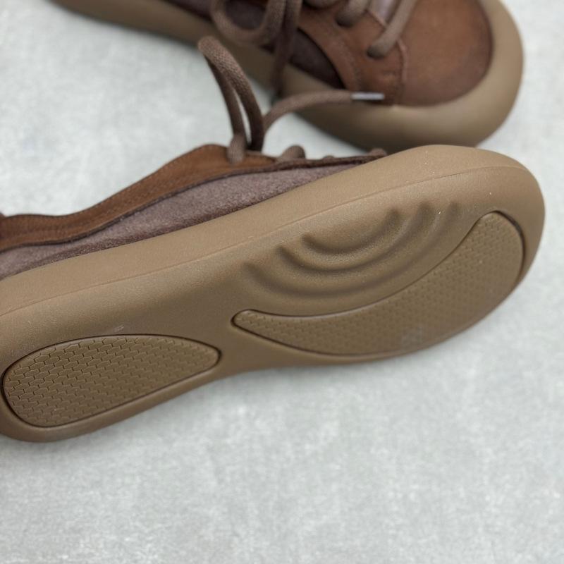 Johnature Retro Genuine Leather Lace Up Women's Shoes Casual Round Toe Cowhide Flats