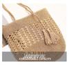 Trendy Large Capacity Woven Straw Bag with Tassels - Women's Versatile Beach & Casual Shoulder Bag
