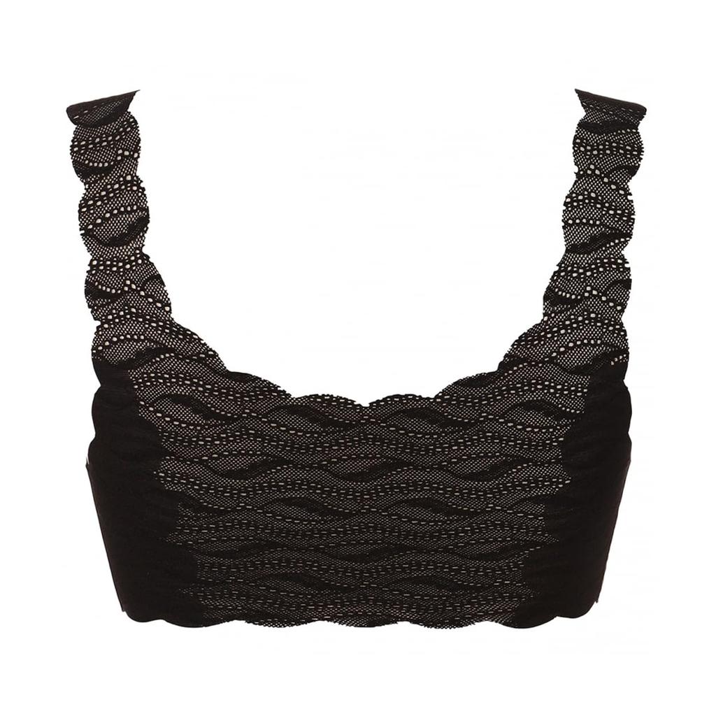 Triumph Sloggi Zero Feel Lace Botanical Half Top 0004 Size M (Black)