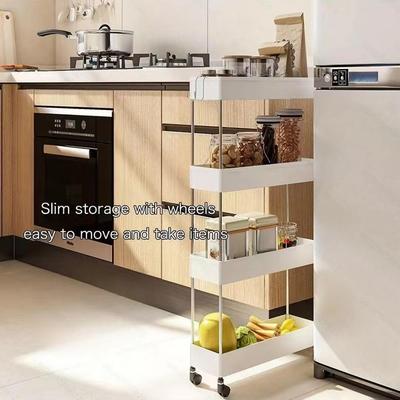 Multi-Layer Floor-Standing Trolley: Kitchen, Living Room, Bath Storage Rack