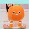 Adorable Realistic Orange Plush Toy Unique Fruit Design Soft Pillow For Kids And Adults