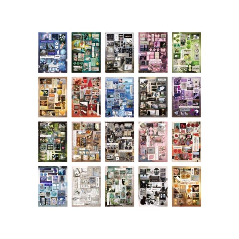 

Естетична наліпка Наліпка для скрапбукінгу Висічена наліпка Книжка з наліпками Ретро канцелярська наліпка Наліпка в японському стилі