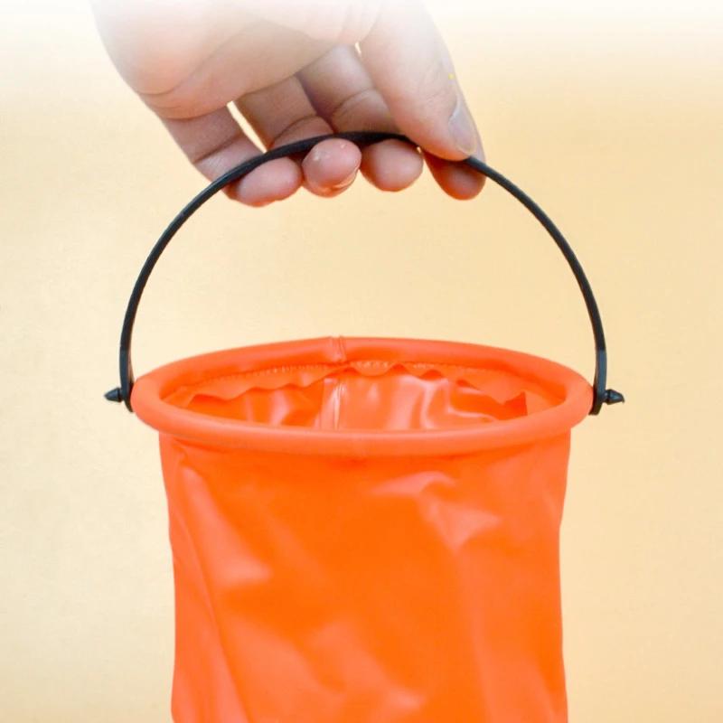 Folding Bucket with Handle, Portable, Durable and Easy To Store Design, Suitable for Camping, Fishing and Pen Wash Bucket