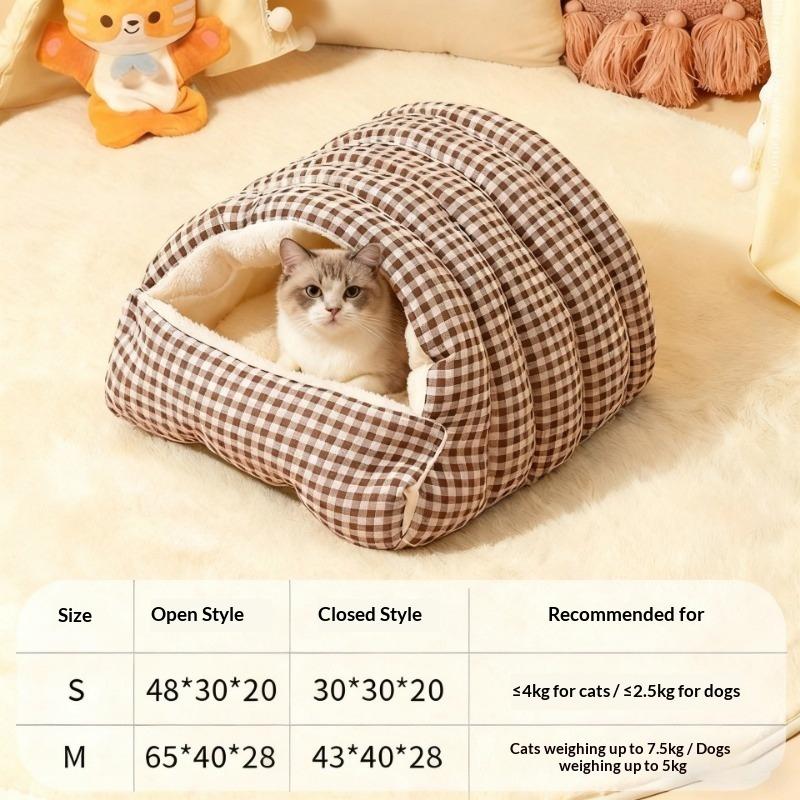 

Наполнитель для домашних животных Четыре сезона Теплый наполнитель для кошек Зимний наполнитель для кошек Наполнитель для собак Четыре сезона Универсальные товары Закрытая кошачья лежанка Разбирается и моется M 48*30*20 29+21+5cm серый