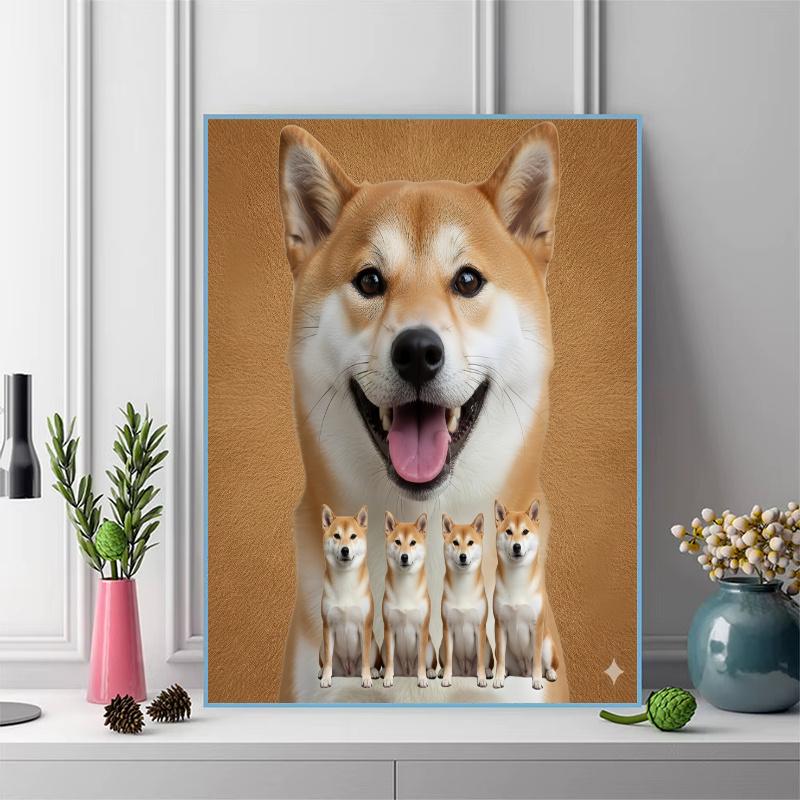 Shiba Inu Bull Terrier 100% Round Full Drill 5D DIY Diamond Painting Embroidery Cross Stitch Rhinestone Décor