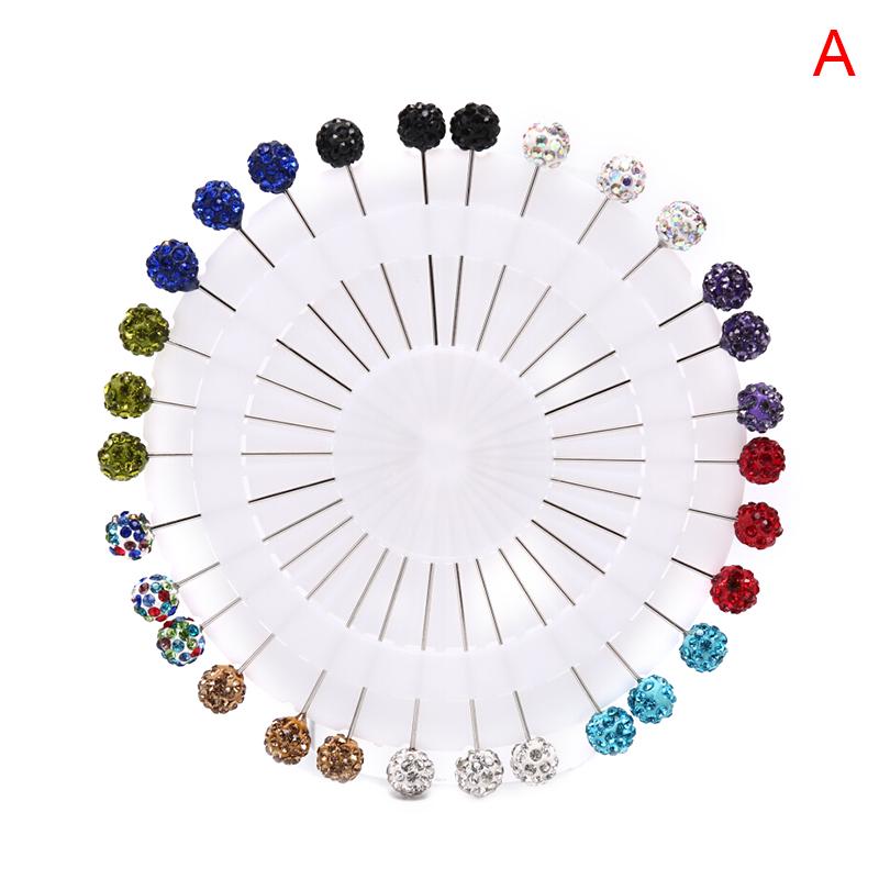 

30 шт. красочная брошь для шарфа в виде колеса и шара в виде хиджаба, длинная, без зацепок, блестящая, мусульманская as the picture