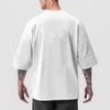 Do The Work  Mens V Neck Oversized Mesh Gym Sports Solid Color Dropped Shoulders Summer Bodybuilding Fitness Workout Tee Shirt