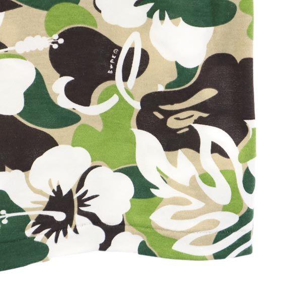 unused A BATHING APE Hibiscus all-over pattern Short sleeve T-shirt XS Women Used