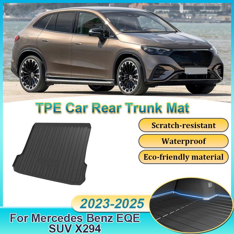 TPE Car Rear Trunk Mat For Mercedes Benz EQE SUV X294 2023-2025 Carpet Storage Pad Cargo Tray Cushion Boot Mats Car Accessories