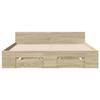 VidaXL Bed Frames and Drawers Sonoma Oak 140x200 Cm Engineered Wood, Bed, Storage Bed, Double Bed Frame, Bed 3280750