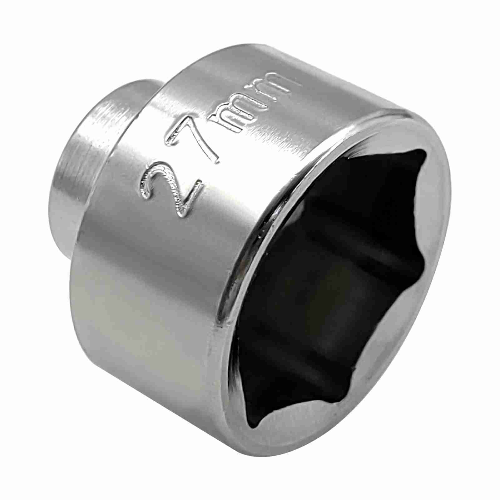 

27mm Low Profile Oil Filter Wrench, 6 Point Socket Replacement for Mercedes Benz A Class, Mini, Kia, Nissan, and Others серебряный