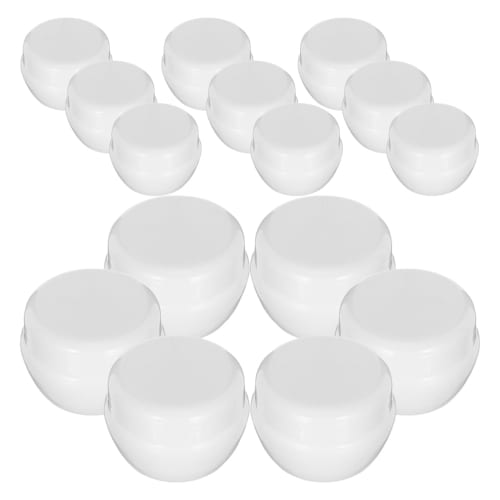 FRCOLOR 20g Cream Bottles, Set of 15, Plastic Cream Jars, Cosmetic Cases, Refillable Containers, Light-Proof Bottles for Hand Cream, Aromatherapy Crea