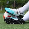 35-47 Men's High-top Football Boots Large Size Long Nails Leather Boys Soccer Shoes Nailing Anti -slip Football Boots