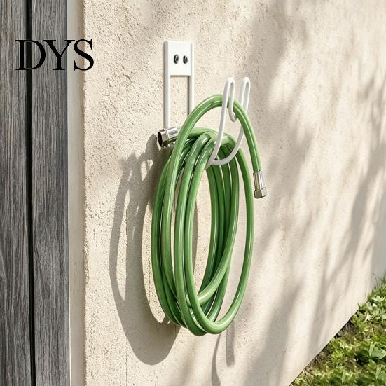 Wandmontierter Schlauchhalter Gartenhalterung, Robuster Eisen-Wasserhaken, Platzsparendes Rostbeständiges Regal für Außenbereich, Hof, Garage