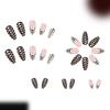 24Pieces Almond Shape False Nail Featuring Yellow French Design ABS Press On Nail Instants Manicure Kit