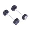 1Zestaw 1:64 Kółka Samochodowe Do Hotwheels Gumowa Opona Z Osią Model Modyfikowany