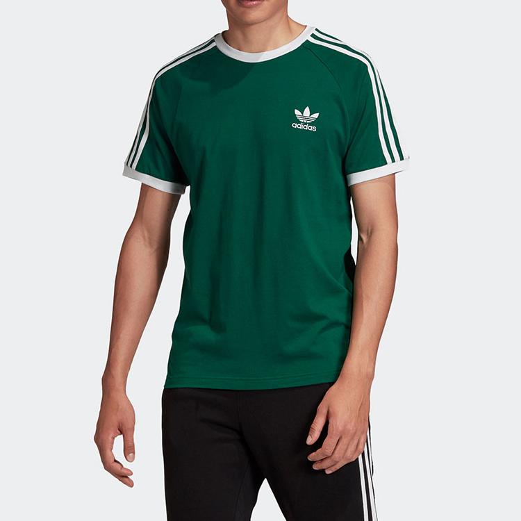 Adidas Clover Vintage Stripes 3-Stripes Crew Neck Tee Men Tops Dark-Green GD9935