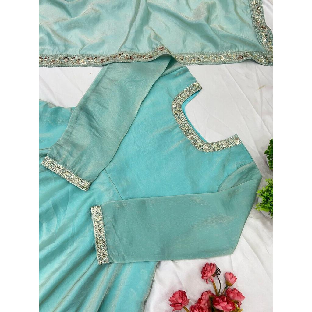 Indian Pakistani Designer Anarkali Suit Bollywood Party Wear Gown Dupatta Set VL-1691