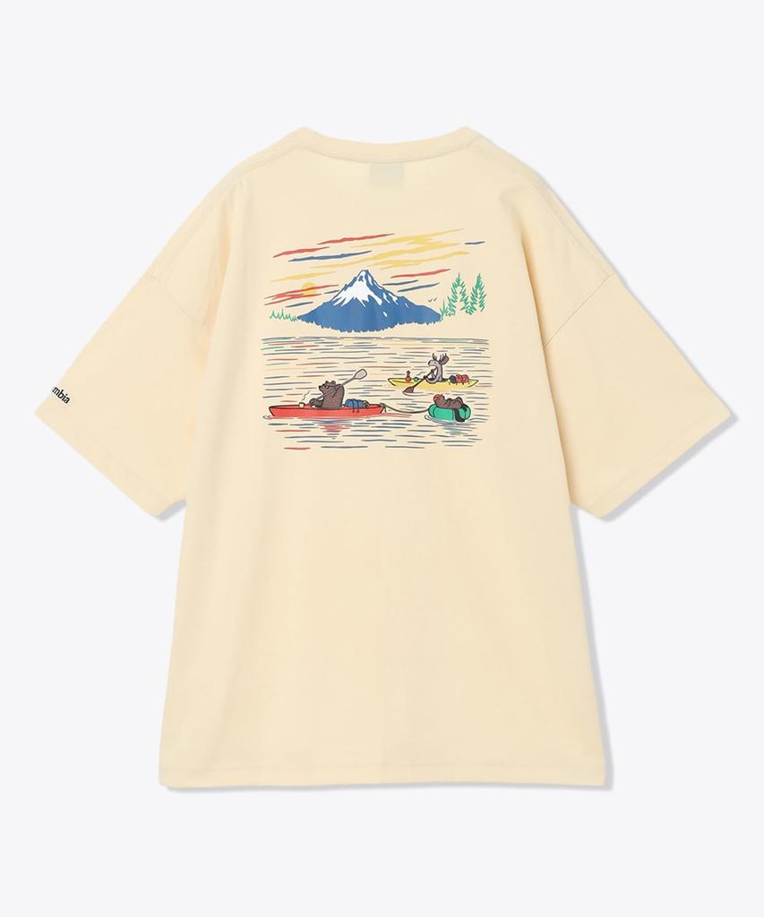 Lake To Avenue Graphic Short Sleeve PG2040 Glove Yellow River Size L [Columbia] T-Shirt