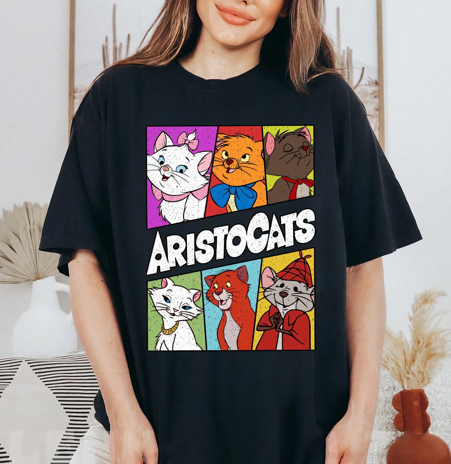 Disney The Aristocats Retro Characters Shirt Unisex Adult Kid Shirt S
