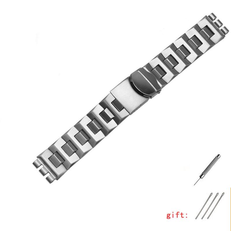 Para pulseira de metal de núcleo sólido Swatch corrente de relógio côncava convexa YCS Yas YGS relógio de aço masculino e feminino pulseira de cerâmica