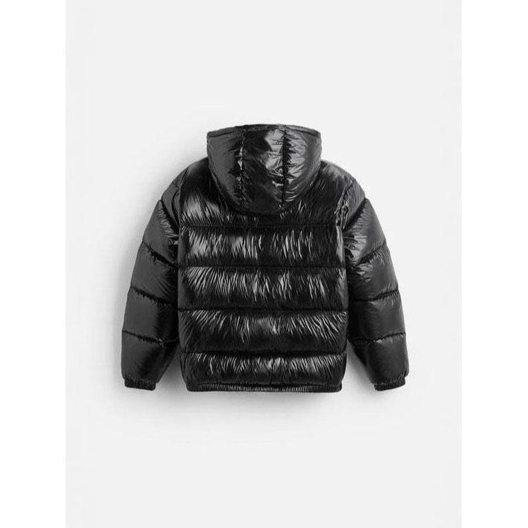 Men's Winter Fashion Solid Color Quilted Patchwork Hooded Cotton Clothes, Casual Loose Warm Zipper Cotton-padded Clothes