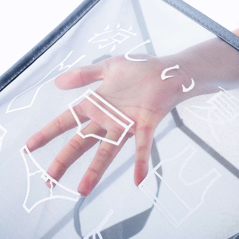 Coș de Rufe cu Mânere Coș de Depozitare Portabil Pliabil din Plasă pentru Spălare Depozitare Baie Organizator Sac pentru Haine Murdare