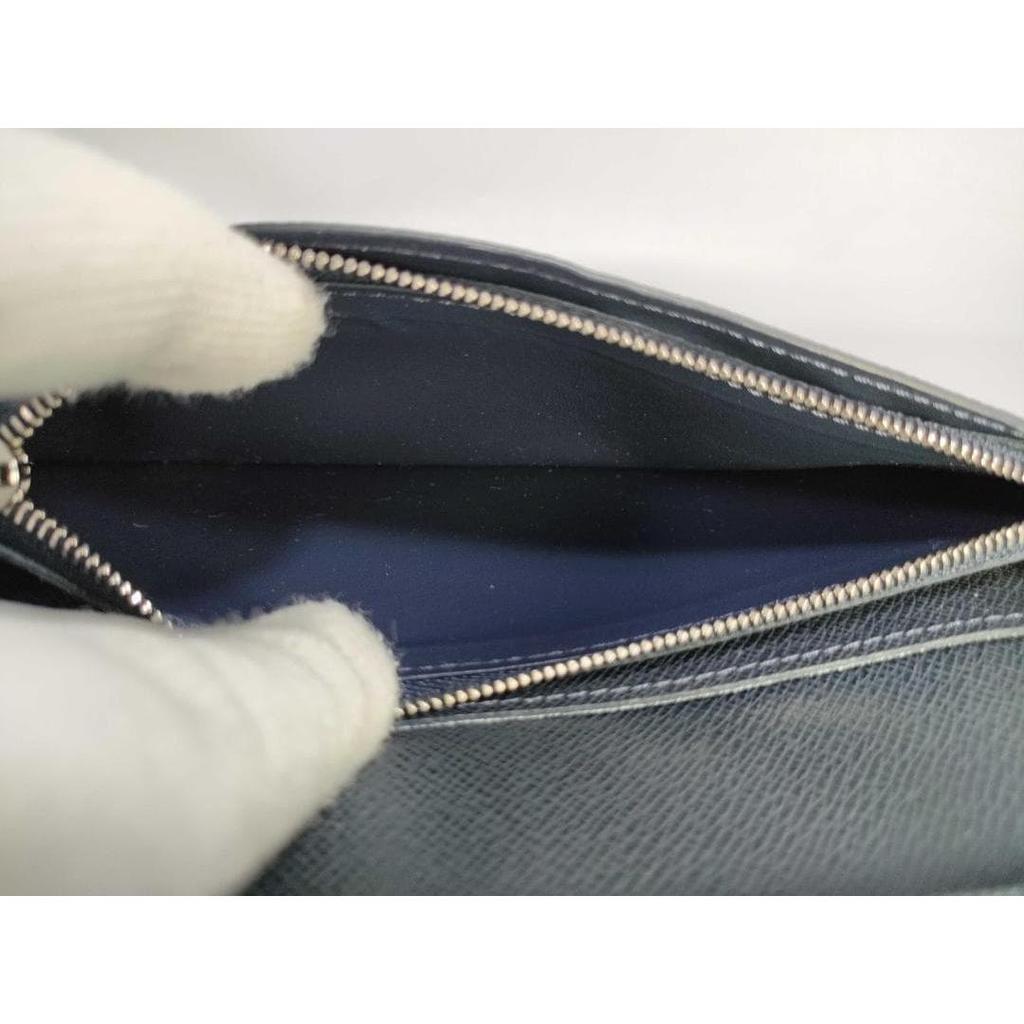 Used LOUIS VUITTON Epi Portefeuil Brazza Long Wallet Dark Navy