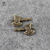 Antique Copper Chinese Ancient Dragon Head Axe Weapon Artifact Tea Pet Ornament Brass Figurines Desk Decoration Keychain Pendant