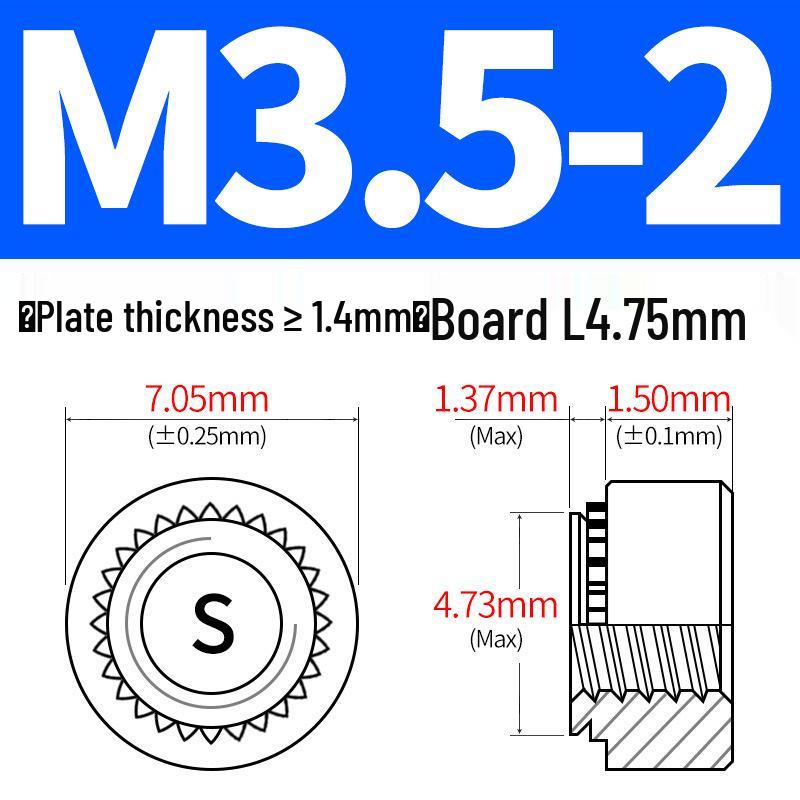 Galvanized Sheet Metal Rivet Nut S-M2-M12
