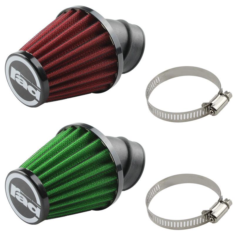 High Flow Motorcycle Air Filter - RAD Mushroom Head Element 28-48mm Clip-On 45° Bend Intake Filter Air Filters 7