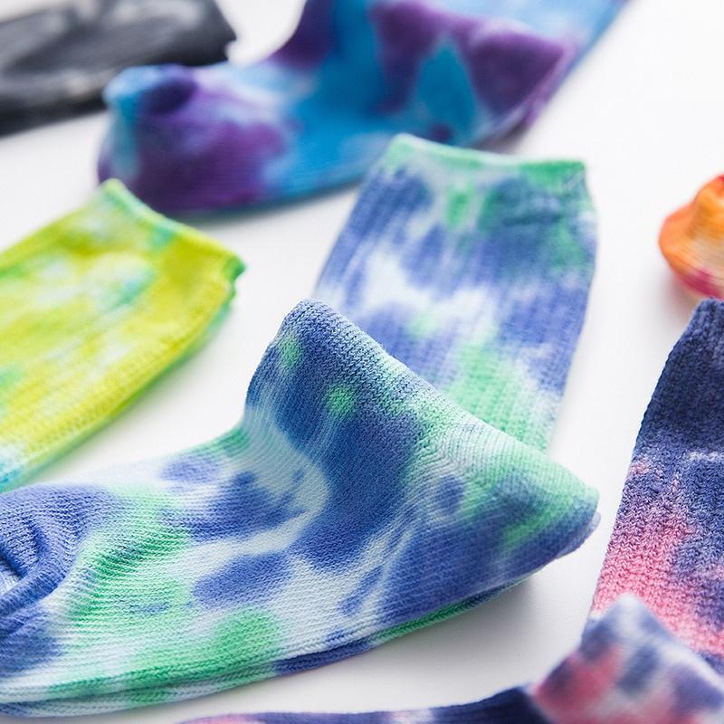 2020 Cotton Skate Socks Men Women Sock Knee-high Funny Cycling Running Hiking Tie Dye Sox Harajuku H