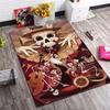 Day Of The Dead Skeleton Music Band Print Area Rug Retro Art Floor Carpet Home Living Room Decor