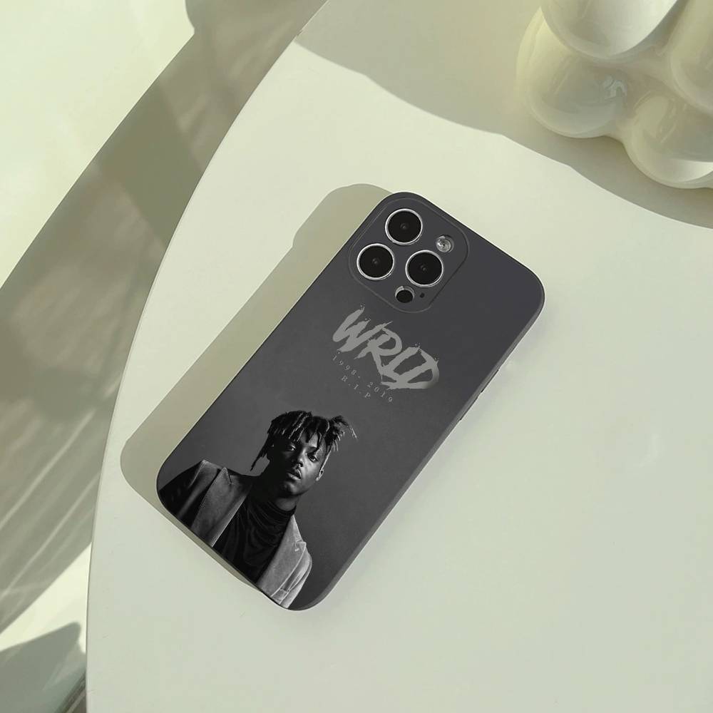 Rapper -999 J-Juice W-WRLD Phone Case For iPhone 17,16,15,14,13,12,11 Pro Max,16/15/14Plus,XS Soft Black Cover