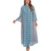 Indonesia Embroidery Hot Drilling Robe Middle East Elegant Print Photography Travel Fairy Dress Dubai Women Dresses