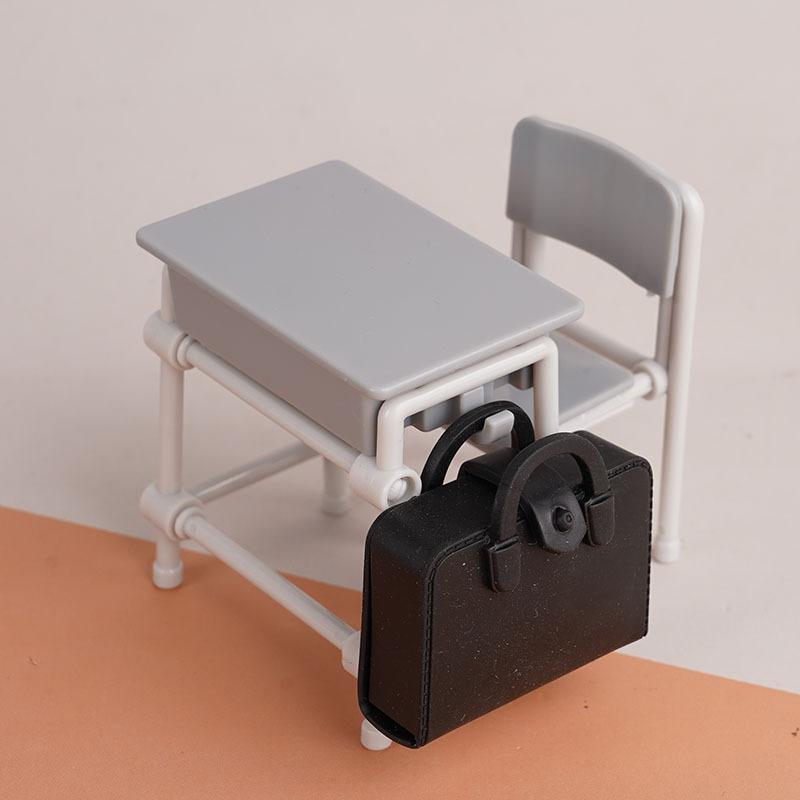 Simulation Bambus Runder Tisch Stuhl Miniatur Szene Dekoration Ornament Puppenhaus Mini Möbel Modell Handwerk Geschenk