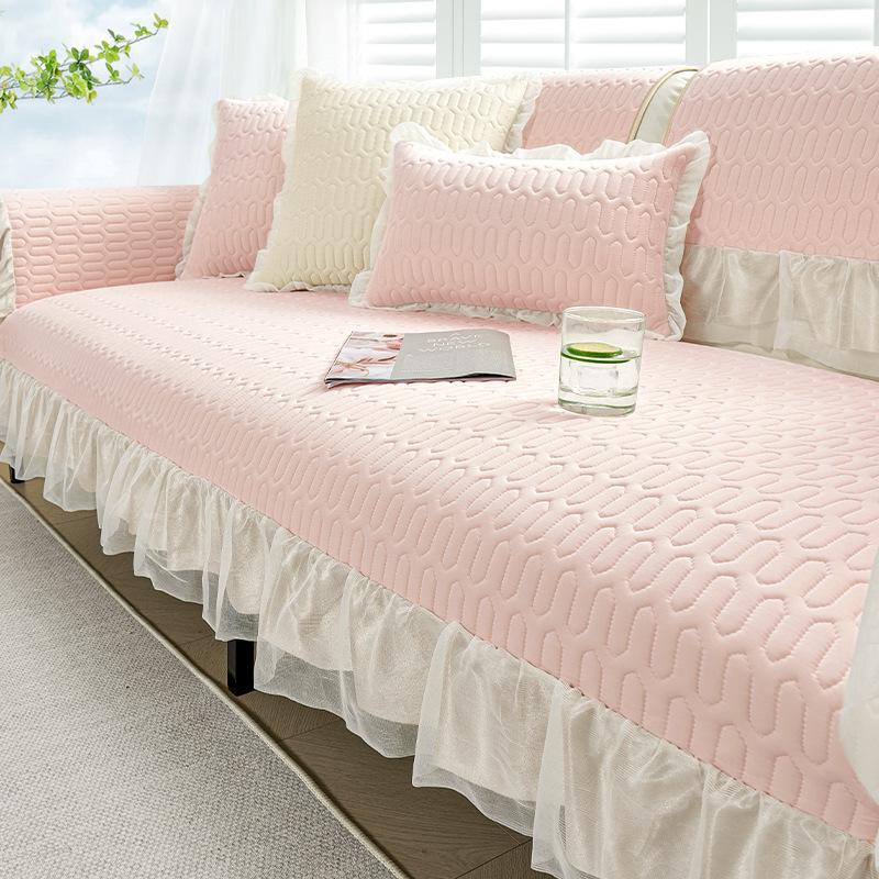 

Latex Mat Sofa Mat Summer Ice Silk Sofa Cover All-Inclusive Universal Non-Slip Cushion Summer New Cover Cloth 70*70