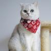 Lenço Triangular de Algodão para Animais de Estimação Fofo Doce Macio Confortável Feito à Mão Ajustável Bandanas Babadores para Cães Gatos