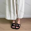 Sandali Donna 2025 Estate Bottone Quadrato Punta Tonda Estivi Ciabatte a Una Fascia Leggeri Comodi Casual Scarpe da Spiaggia