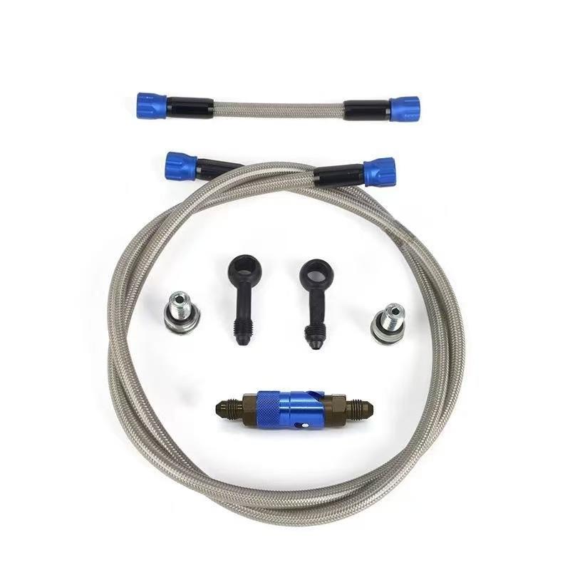 

Motorcycle Brake Hose AN3 Aluminum Alloy Braided Brake Line for ATV Pit Dirt Street Racing Bike синий